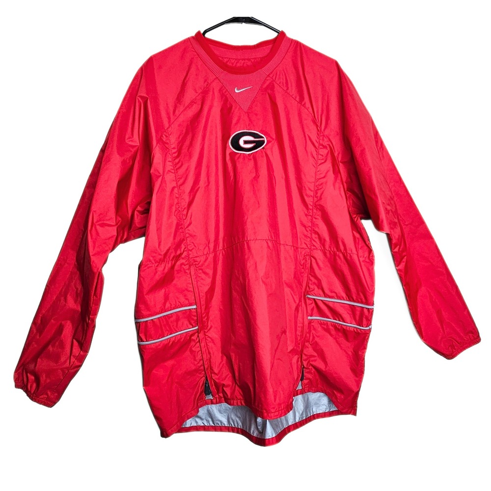 Nike Georgia Bulldogs‎ NCAA Pullover Jacket Windbreaker Red Men's XL